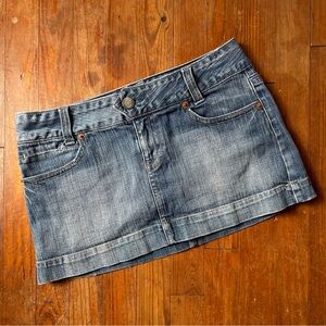 Vintage Y2K Micro Mini American Eagle Denim Skirt